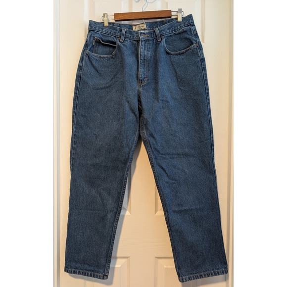 LL Bean Jeans Mens 33x29 (tag 36x30) Natural Fit Straight Leg Cotton VERY NICE! - Picture 2 of 8